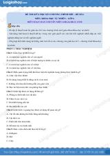 Đề thi giữa kì 1 KHTN 6 Chân trời sáng tạo - Đề số 6
